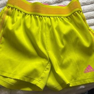 Adidas Neon Yellow Athletic Shorts